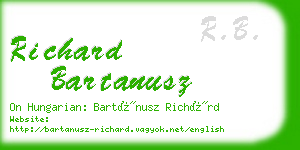 richard bartanusz business card